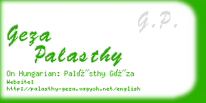 geza palasthy business card